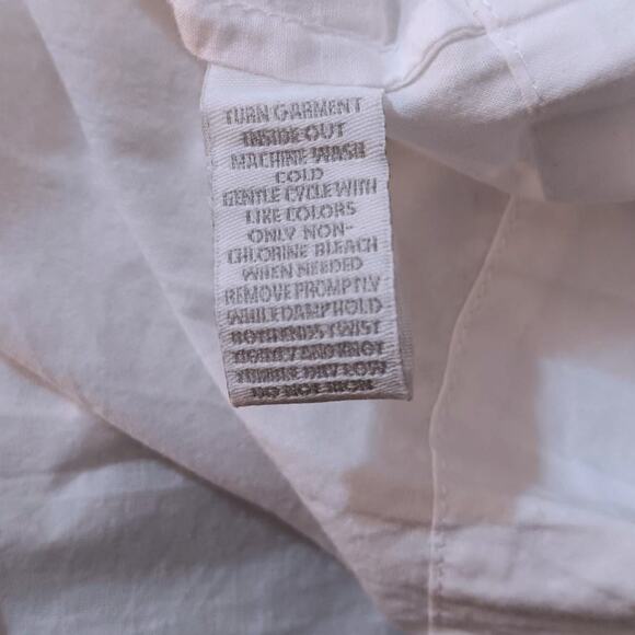 NEW CHARTER CLUB Artsy Beaded Blouse Peasant Top M Cotton Boho Fresh Breathable - Picture 6 of 11